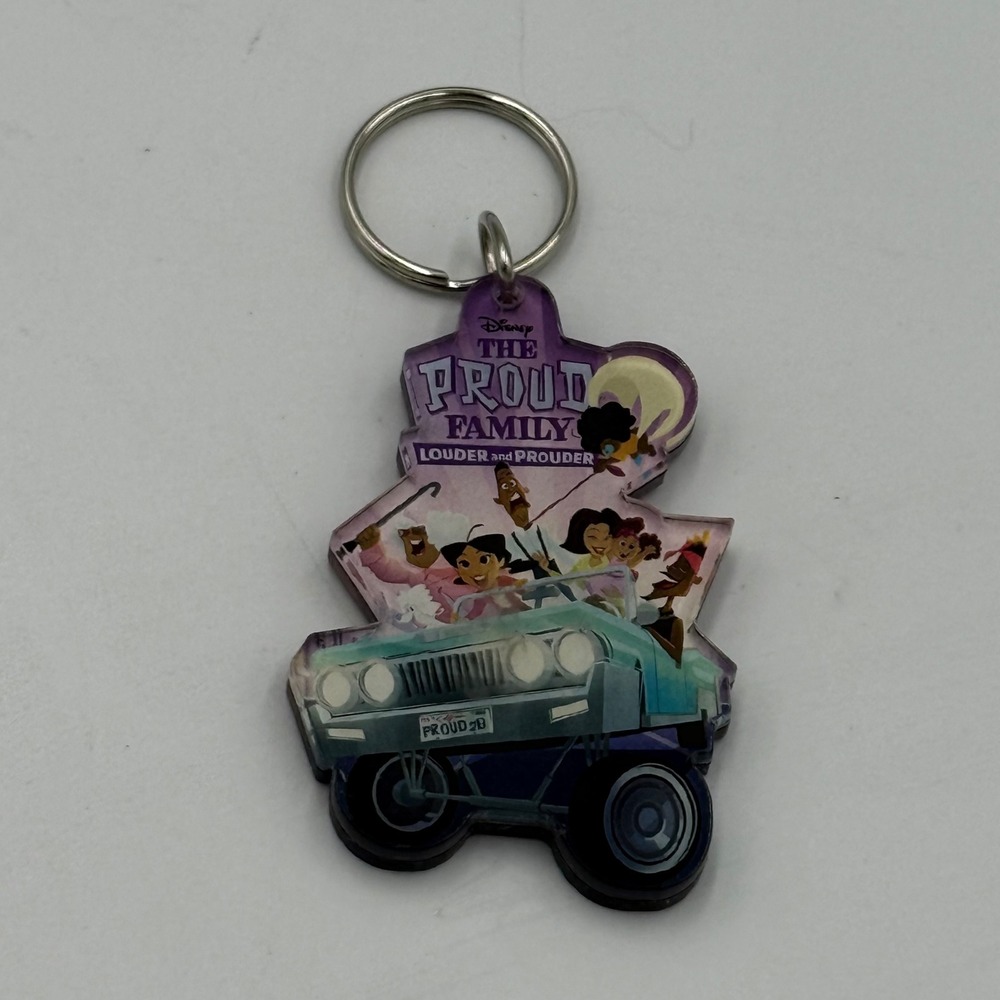 Disney The Proud Family Louder and Prouder Acrylic Keychain Bag Tag Purple